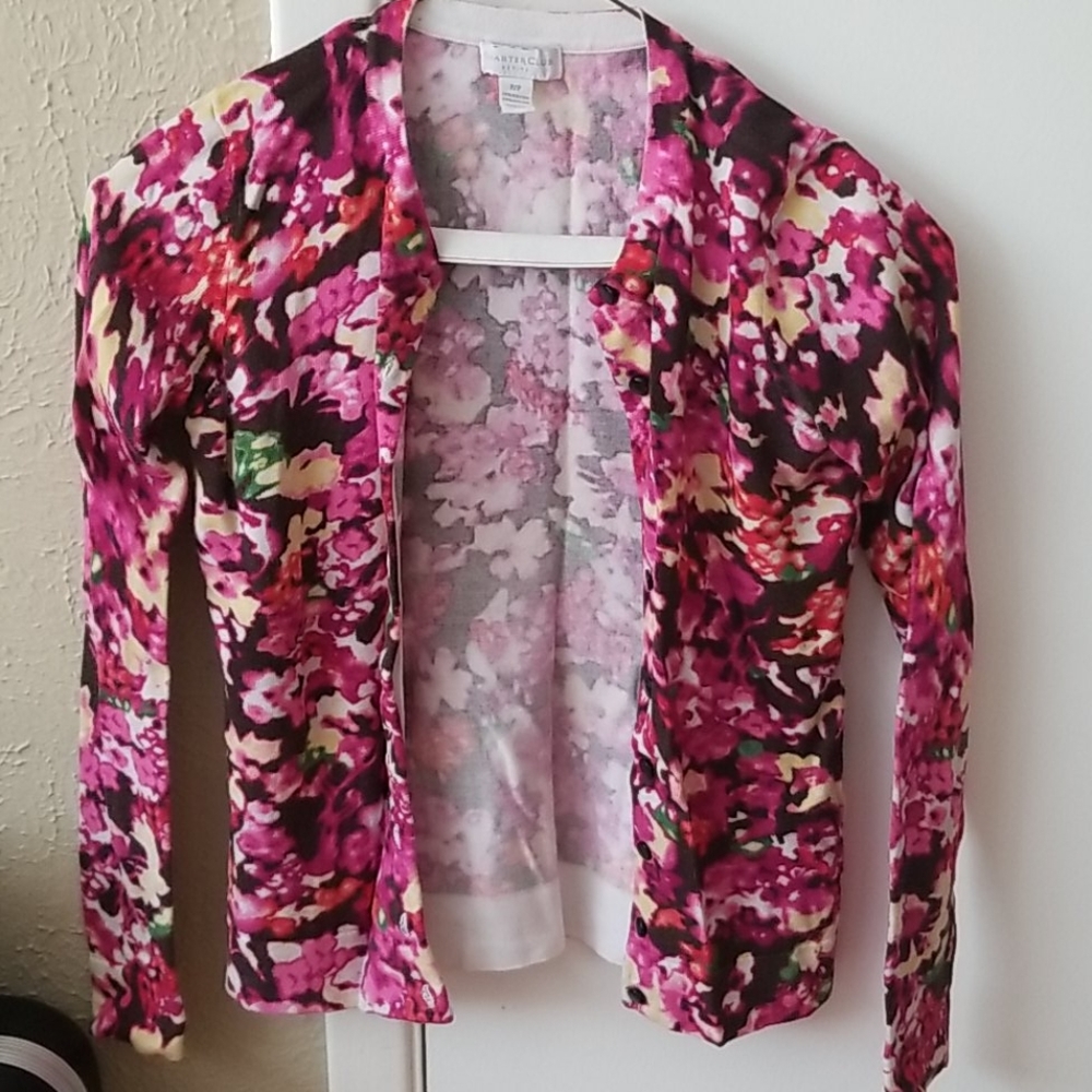 Floral Cardigan Sweater